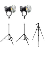 COBAC 300 Stüdyo Işığı (2) + 3 Mt Işık Ayağı (2) + 307 Tripod Işık Seti