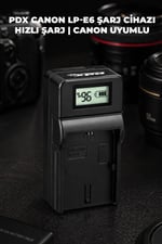 PDX Canon LP-E6 Şarj Cihazı | Hızlı Şarj | Canon Uyumlu