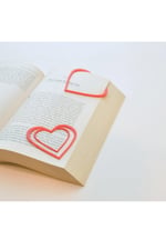 3'lü Kitap Ayracı, Kalp Şeklinde Kitap Ayracı, Kalp Ayraç, Love Kitap Ayracı