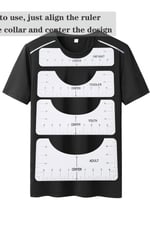 4 Adet T shirt Hizalama Merkezleme Kılavuz Cetveli Plastik