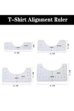 4 Adet T shirt Hizalama Merkezleme Kılavuz Cetveli Plastik