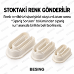 Ataş Şekilli Polimer Kil ve Hamur Kesici Kalıp Seti 3 Farklı Boy