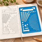 Bullet Journal Dairesel Takip ve Başlık Şablonu