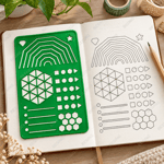 Bullet Journal Geometrik Desen Şablonu
