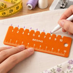 Çentikli Dikiş Cetveli – 10 cm Dikiş ve Kalıp İşaretleme Aparatı