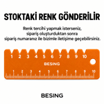 Çentikli Dikiş Cetveli – 10 cm Dikiş ve Kalıp İşaretleme Aparatı