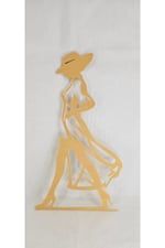 Dekoratif Gold Kadın Silüeti Biblo | Minimal Masa ve Raf Dekoru | 23 cm