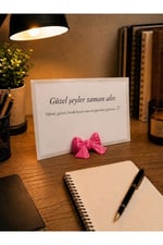 Fiyonk Notluk & Fotoğraf Tutucu | Kadınlar İçin Ofis ve Evde Motivasyon Notu