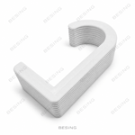 J Şekilli Masa Kenarı Çanta Askısı 43,72 × 78 × 20 mm