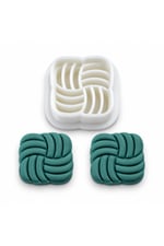 Kare Örgü Desenli Polimer Kil Kesici Kalıp – Square Ornamental Clay Cutter