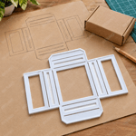 Karton Kargo Kutusu Çizim ve Kesim Şablonu – 4 × 6 × 1 Modeli