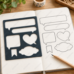 Konuşma Balonu ve Başlık Çizim Şablonu – Bullet Journal