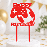 Oyuncu Temalı Happy Birthday Pasta Süsü