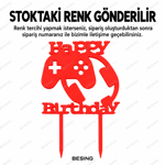 Oyuncu Temalı Happy Birthday Pasta Süsü