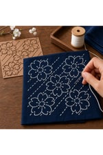 Sashiko Çiçek Desen Nakış Şablonu