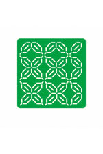 Sashiko Geometrik Çiçek Desenli Nakış Şablonu – Yeniden Kullanılabilir Kumaş İşleme Stencil