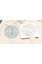 Sashiko Spiral Daire Şablonu | Kumaş Çizim Kalıbı | Nakış & Patchwork Yardımcısı