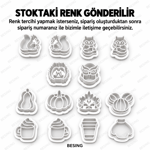 Sonbahar Temalı Mini Polimer Kil Kalıbı Seti 14 Parça – Kil ve Hamur Şekillendirme