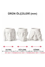 Üçlü Dekoratif Figür Seti | 3D Baskı Masa Raf Dekoru