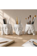 Üçlü Dekoratif Figür Seti | 3D Baskı Masa Raf Dekoru