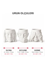 Üçlü Dekoratif Figür Seti | 3D Baskı Masa Raf Dekoru