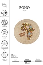 Amazing Africa Hasır Dokulu Etnik Afrika Desenli Dekoratif Halı 996