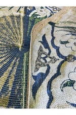 Boho 901 Doğa Ve Botanik Desenli Etnik Örgü Yuvarlak Natural Renk Çift Taraflı Halı