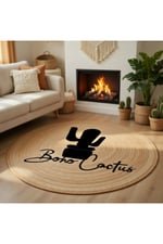 Boho 903 Boho Cactus Desenli Natural Jüt