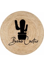 Boho 903 Boho Cactus Desenli Natural Jüt