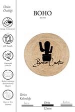 Boho 903 Boho Cactus Desenli Natural Jüt