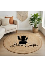 Boho 903 Boho Cactus Desenli Natural Jüt