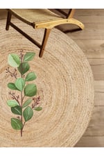 Boho 922 Jüt Hasır Etnik Desenli Jüt Örme Doğal Hasır Natural Halı