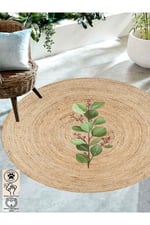 Boho 922 Jüt Hasır Etnik Desenli Jüt Örme Doğal Hasır Natural Halı