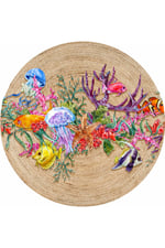 Boho 932 Jüt Hasır Etnik Desenli Jüt Örme Doğal Hasır Natural Halı