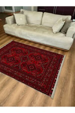 Bordo Otantik Desenli Yıkanabilir Kaymaz Tabanlı Salon Koridor Ve Mutfak Halısı Marss 2168
