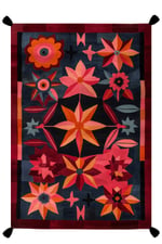 Çiçekli Floral Püsküllü Salon Halısı Mutfak Halısı Yolluk Otantik Halı Mars 230