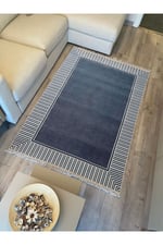 Cotton Kilim 11 Laciver Tonunda Geometrik Desenli Dekoratif Yıkanabilen Dokuma Taban Kilim
