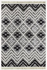 Cotton Kilim 15 Gri Zeminli Çizgili Desenli Dekoratif Yıkanabilen Dokuma Taban Kilim