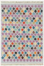 Cotton Kilim 41 Gri Tonlarında Modern Dekoratif Yıkanabilen Dokuma Kilim