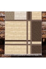 Cotton Kilim 44 Jut Efekli Natural Modern Dekoratif Yıkanabilen Dokuma Kilim