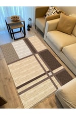 Cotton Kilim 44 Jut Efekli Natural Modern Dekoratif Yıkanabilen Dokuma Kilim