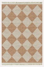 Cotton Kilim 5 Hardal Krem Tonunda Geometrik Desenli Dekoratif Yıkanabilen Dokuma Taban Kilim