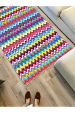 Cotton Kilim 76 Cok renkli Etnik Bohem Stil Pamuk Taban