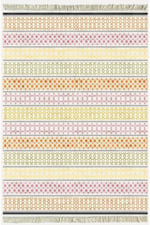 Cotton Kilim35 Renklı Modern Desenli Dekoratif Yıkanabilen Dokuma Taban Kilim