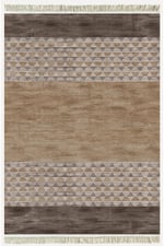 Cotton Serisi Kahve Tonlarında Baklava Eskitme Otantik Desenli Dekoratif Dokuma Taban Kilim