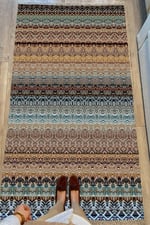 Cotton Serisi Multy Tonların Antik Eskitme Desen Dekoratif Dokuma Taban Kilim