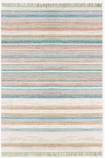 Cotton Serisi Multy Tonlarında Düz Çıtır Çizgili Eskitme Desen Dekoratif Dokuma Taban Kilim