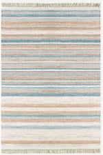 Cotton Serisi Multy Tonlarında Düz Çıtır Çizgili Eskitme Desen Dekoratif Dokuma Taban Kilim