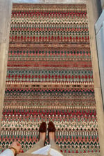 Cotton Serisi Multy Tonlarında Eskitme Antika Desenli Dekoratif Dokuma Taban Kilim