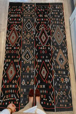 Cotton Serisi Siyah Gri Orta Çağ Motifli Otantik Eskitme Desenli Dekoratif Dokuma Taban Kilim